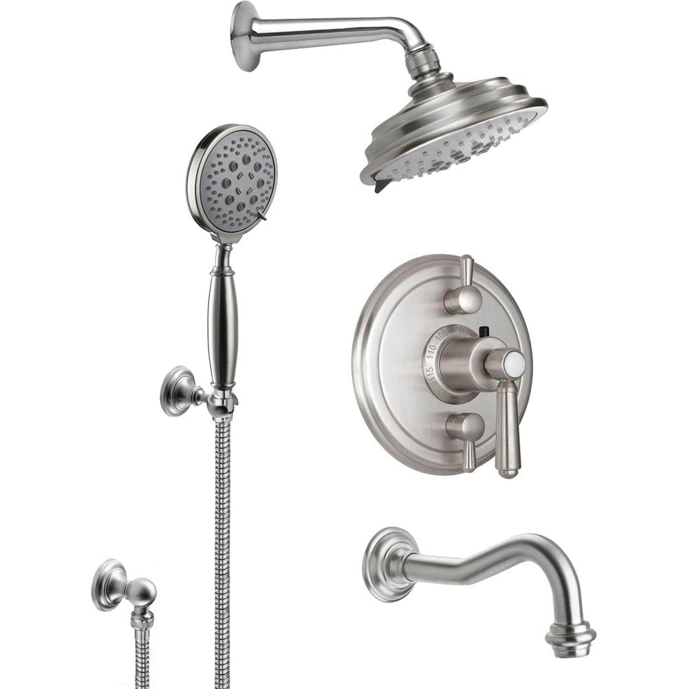 California Faucets StyleTherm 1/2" Thermostatic Shower System with Handshower Hook and Tub Spout