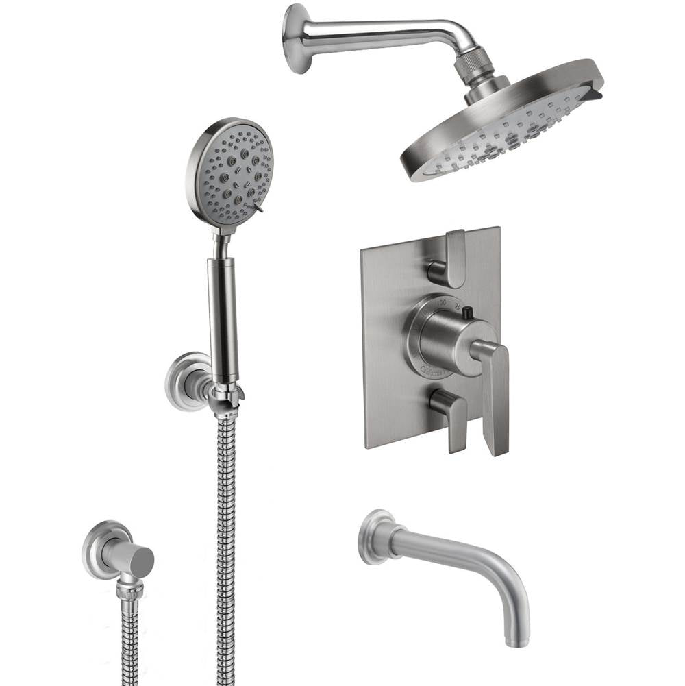 California Faucets StyleTherm 1/2" Thermostatic Shower System with Handshower Hook and Tub Spout