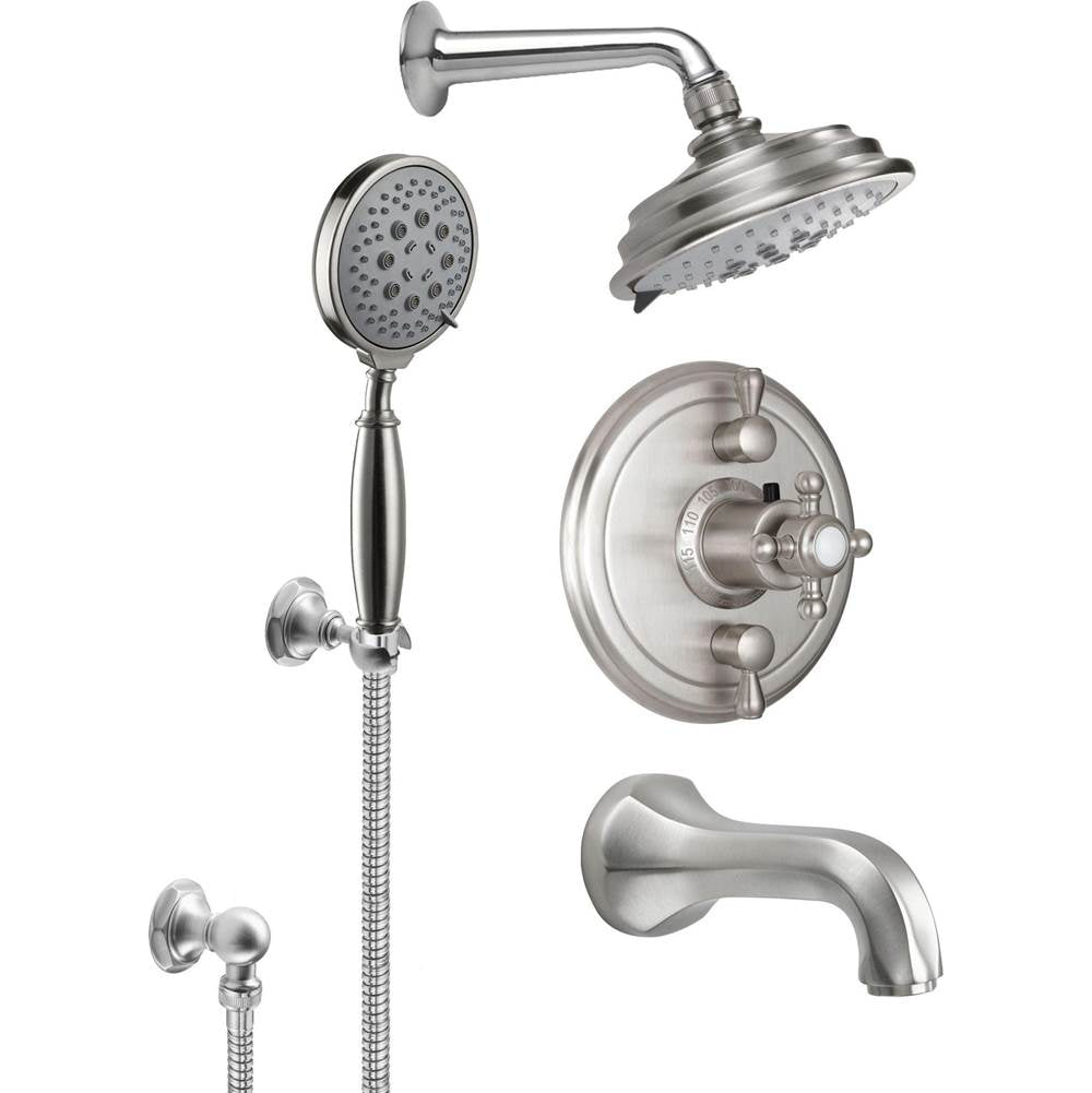 California Faucets StyleTherm 1/2" Thermostatic Shower System with Handshower Hook and Tub Spout