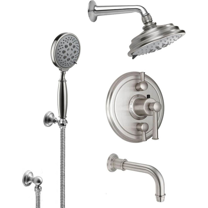 California Faucets StyleTherm 1/2" Thermostatic Shower System with Handshower Hook and Tub Spout