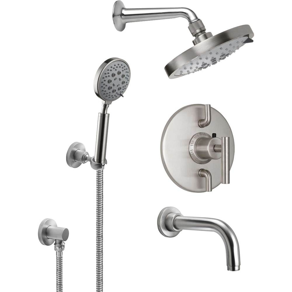 California Faucets StyleTherm 1/2" Thermostatic Shower System with Handshower Hook and Tub Spout