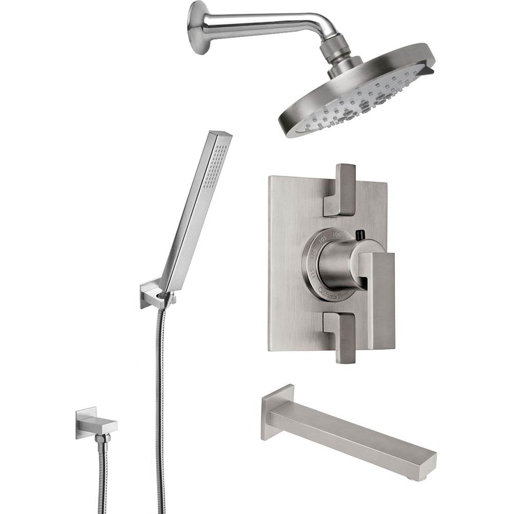 California Faucets StyleTherm 1/2" Thermostatic Shower System with Handshower Hook and Tub Spout