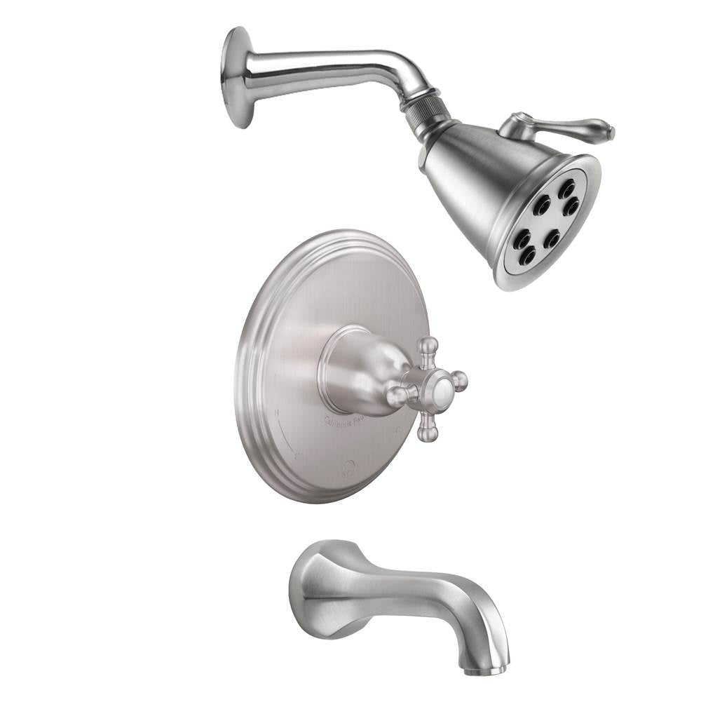 California Faucets Pressure Balance Shower System with Single Showerhead and Tub Spout