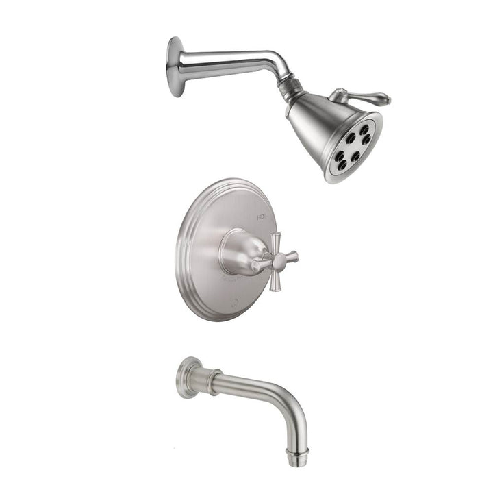 California Faucets Pressure Balance Shower System with Single Showerhead and Tub Spout