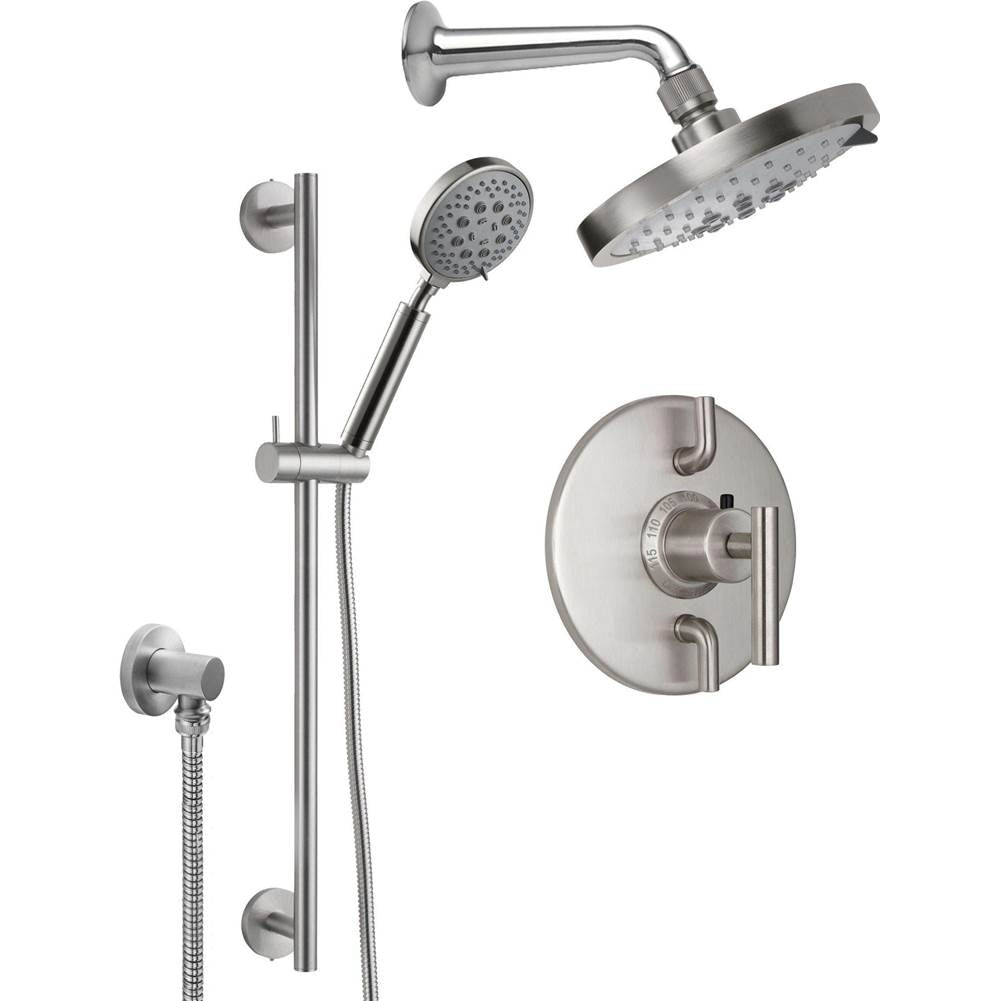 California Faucets StyleTherm 1/2" Thermostatic Shower System with Showerhead and Handshower on Slide Bar