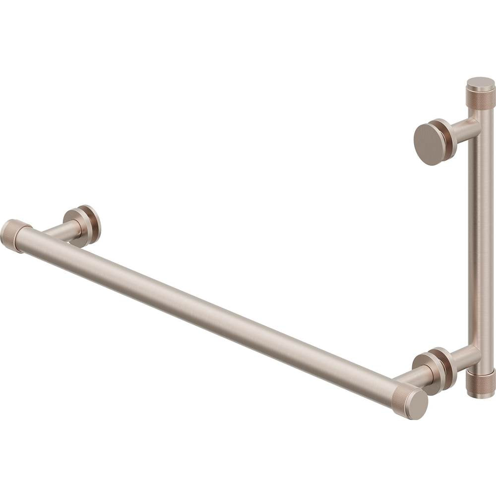 California Faucets 18" Towel Bar and Shower Door Handle Knurled
