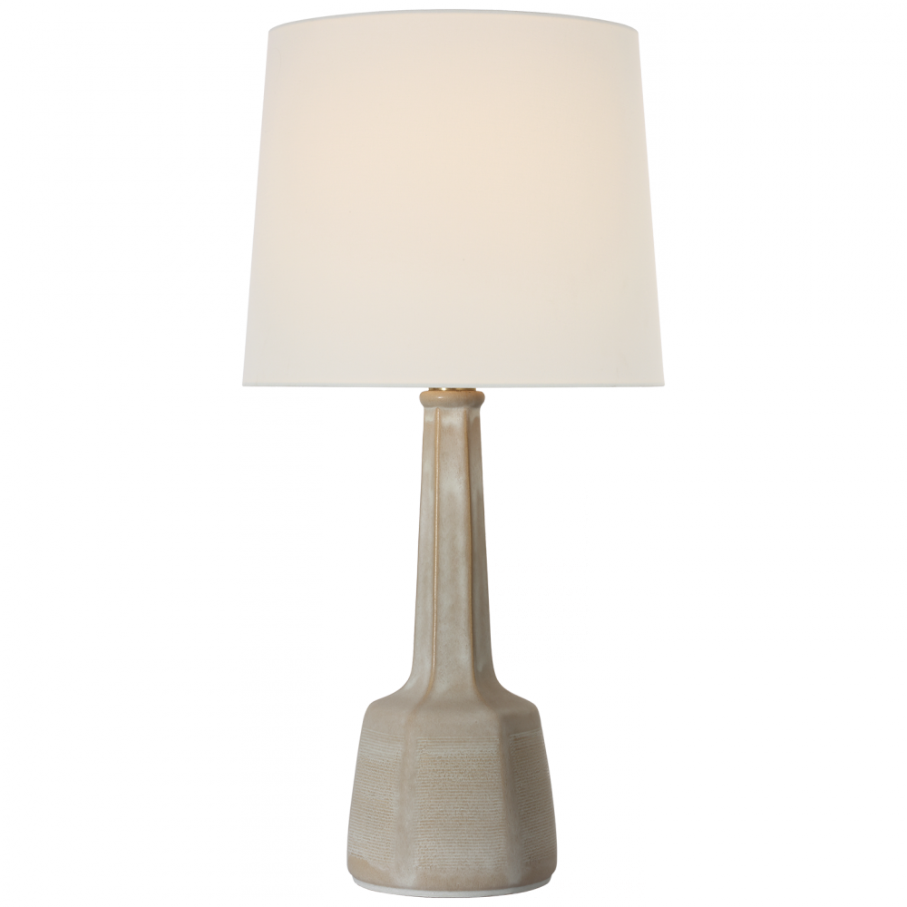 Visual Comfort Signature Lerio Table Lamp in Dusted Stone