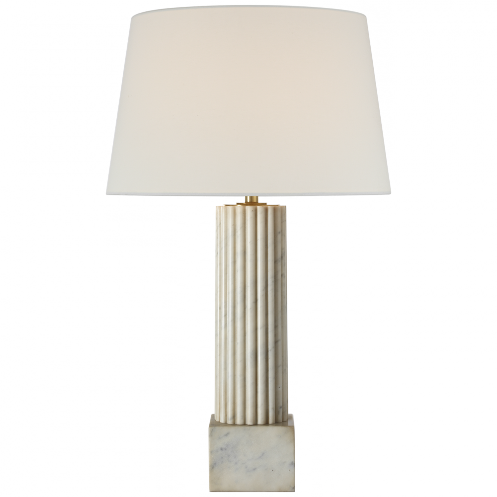 Visual Comfort Signature Reeve Table Lamp in Vintage Carrara