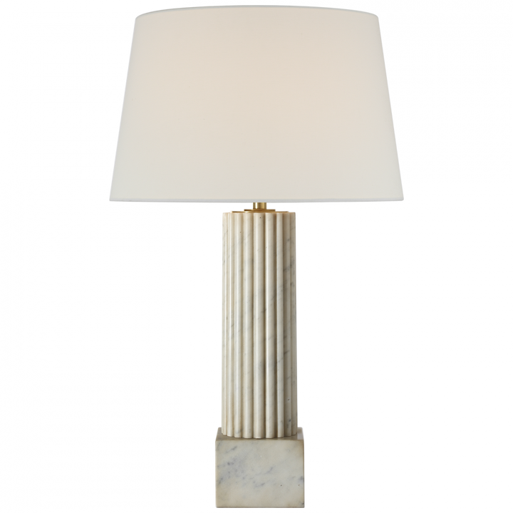 Visual Comfort Signature Reeve Table Lamp in Vintage Carrara