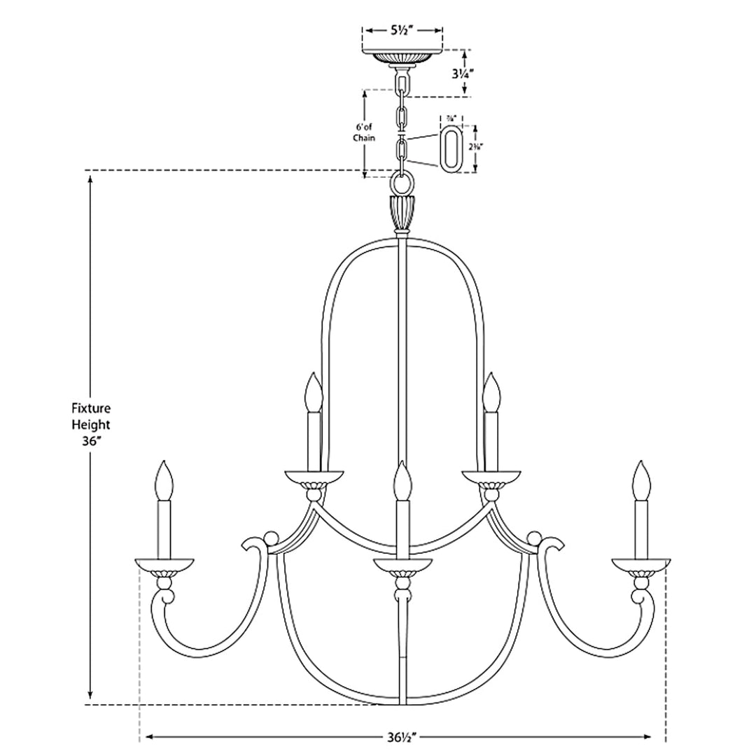 Visual Comfort Signature Flemish Chandelier