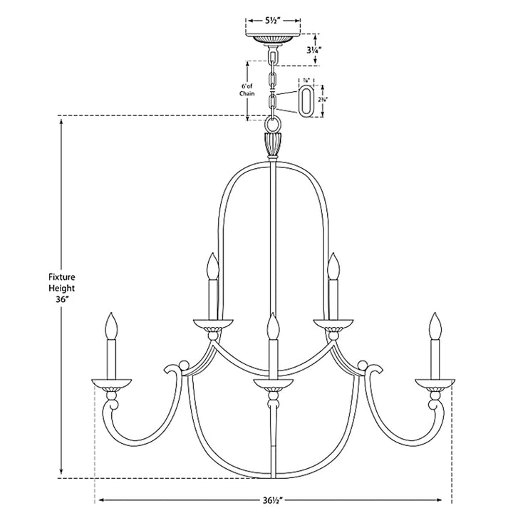 Visual Comfort Signature Flemish Chandelier