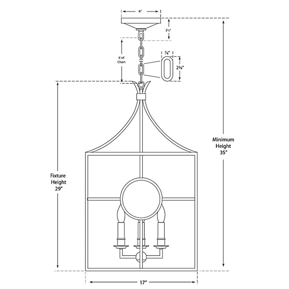 Visual Comfort Signature Gramercy Lantern Pendant