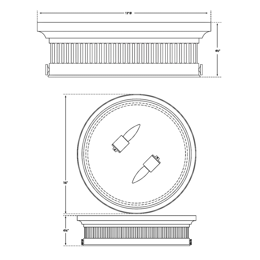 Visual Comfort Signature Alderly Ceiling Light