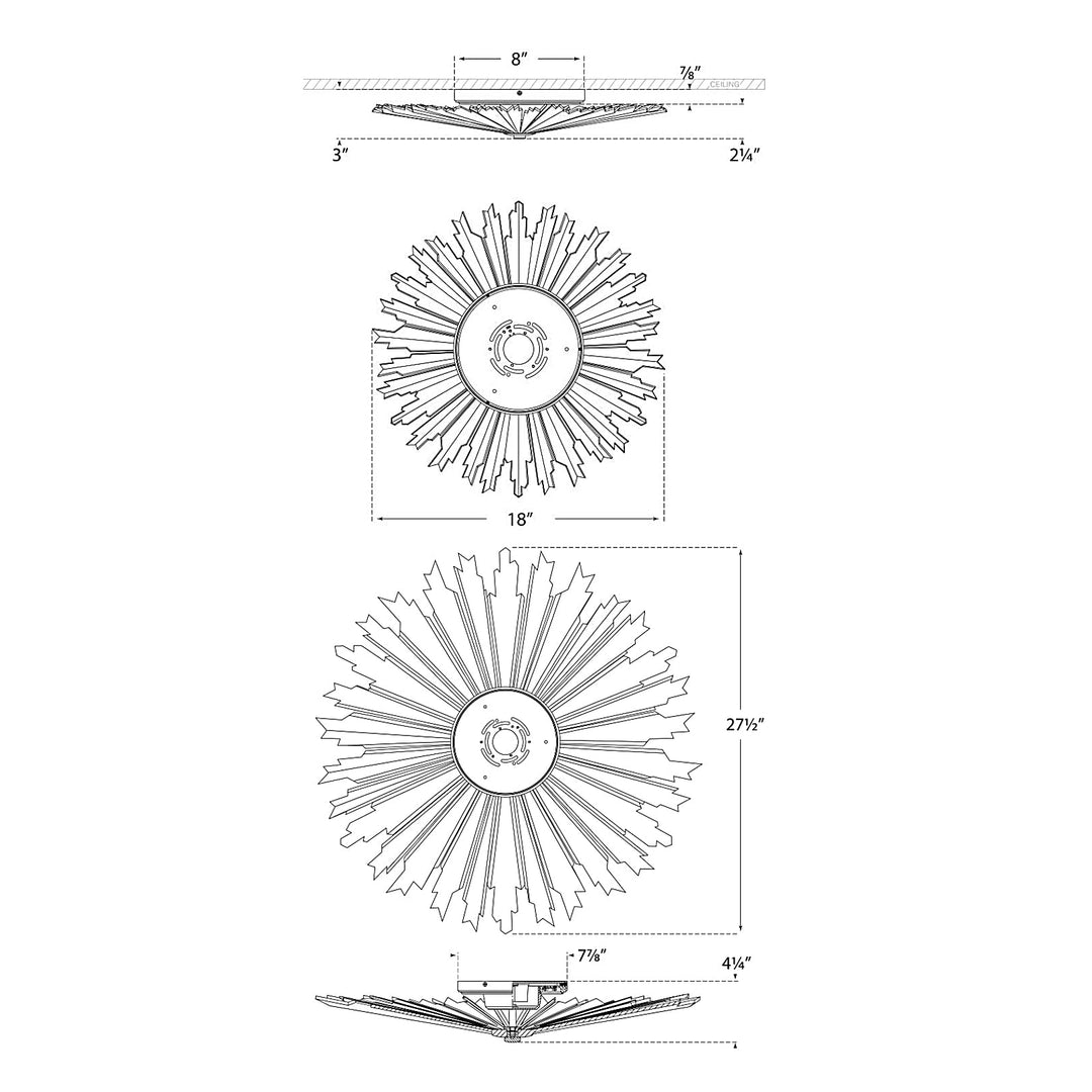 Visual Comfort Signature Claymore Ceiling Light