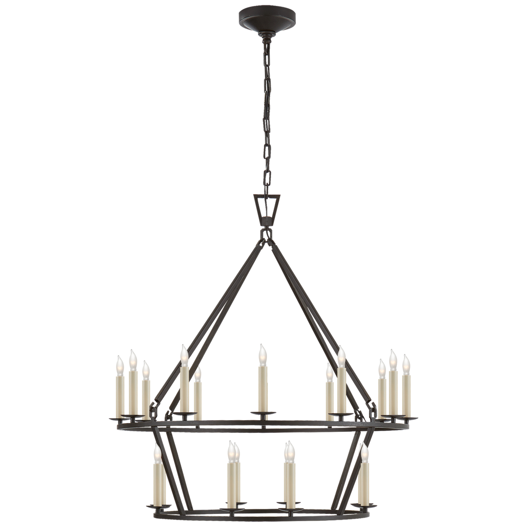 Visual Comfort Signature Darlana Two Tiered Ring Chandelier (view 2)