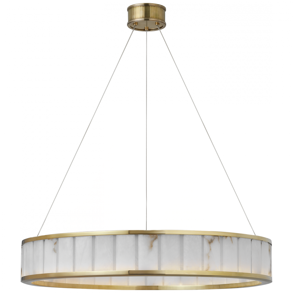 Visual Comfort Signature Iterna Ring Chandelier in Antique-Burnished Brass