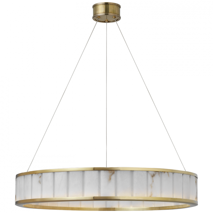 Visual Comfort Signature Iterna Ring Chandelier in Antique-Burnished Brass