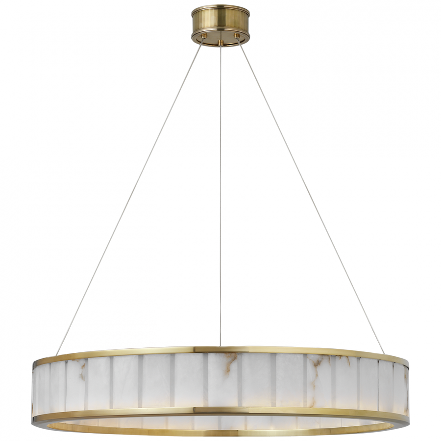 Visual Comfort Signature Iterna Ring Chandelier in Antique-Burnished Brass