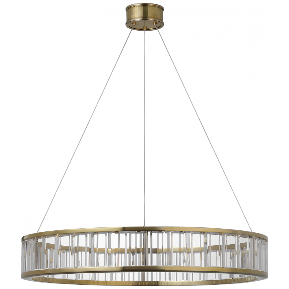 Visual Comfort Signature Iterna Ring Chandelier in Antique-Burnished Brass (view 2)