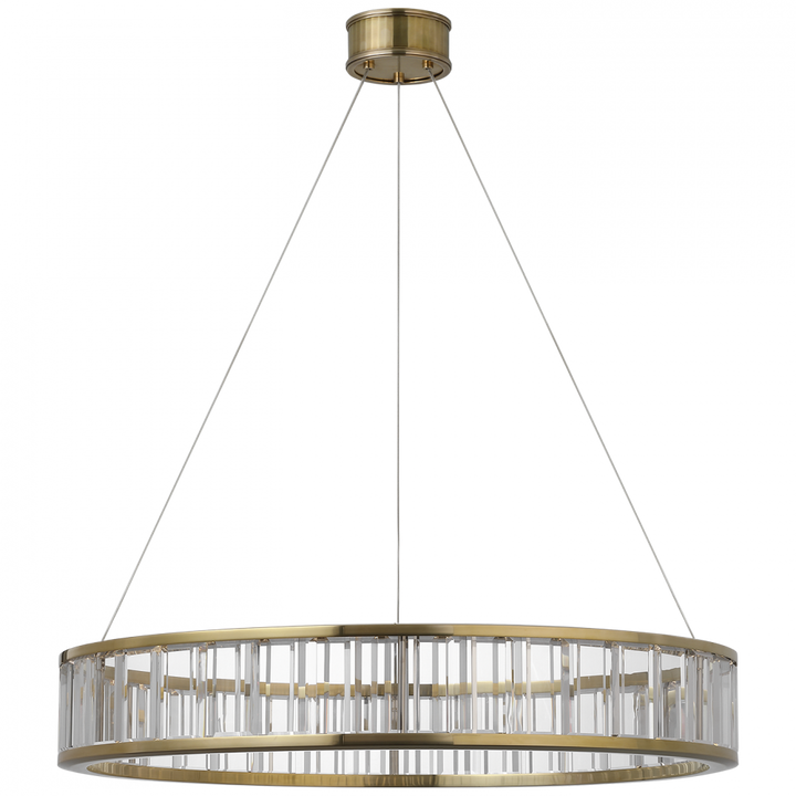 Visual Comfort Signature Iterna Ring Chandelier in Antique-Burnished Brass (view 2)
