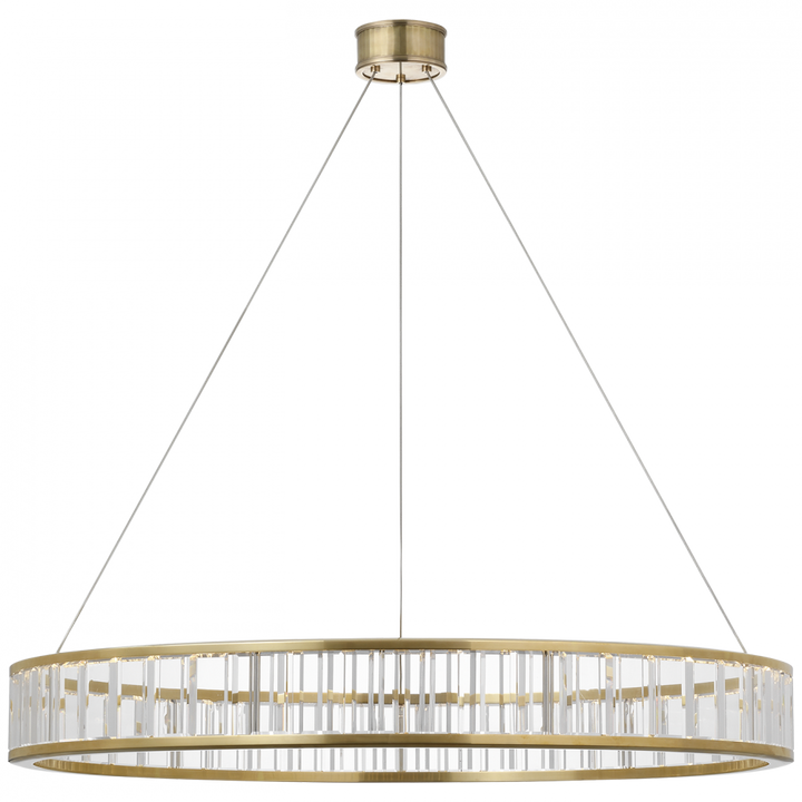 Visual Comfort Signature Iterna Ring Chandelier in Antique-Burnished Brass (view 4)