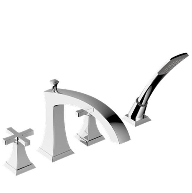 Crosswater London Leyden X Deck Tub Faucet with Handshower Trim