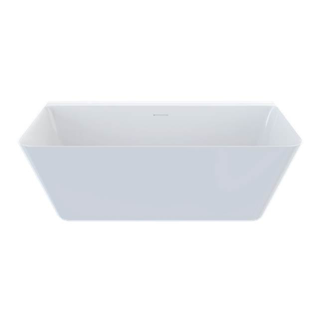 Crosswater London Taos Back To Wall Bathtub With Integral Overflow Clearstone