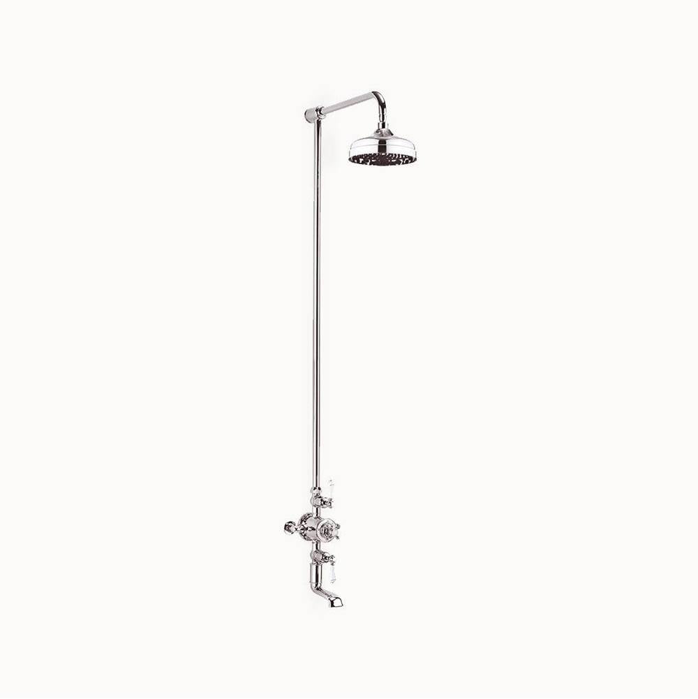 Crosswater London Belgravia Exposed Tub and Shower Set with White Lever Handles