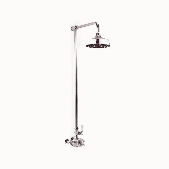 Crosswater London Belgravia Exposed Shower Set with White Lever Handle
