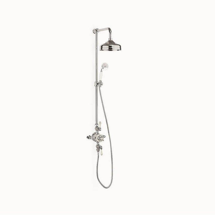 Crosswater London Belgravia Exposed Shower Set with White Lever Handles