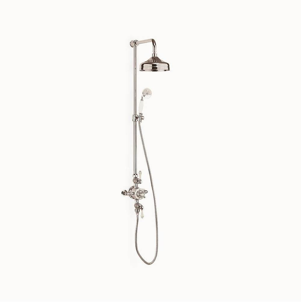 Crosswater London Belgravia Exposed Shower Set with White Lever Handles