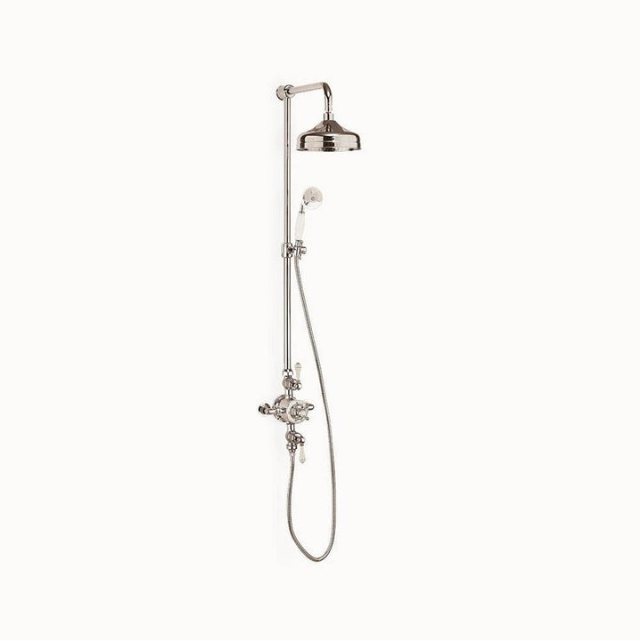 Crosswater London Belgravia Exposed Shower Set with White Lever Handles