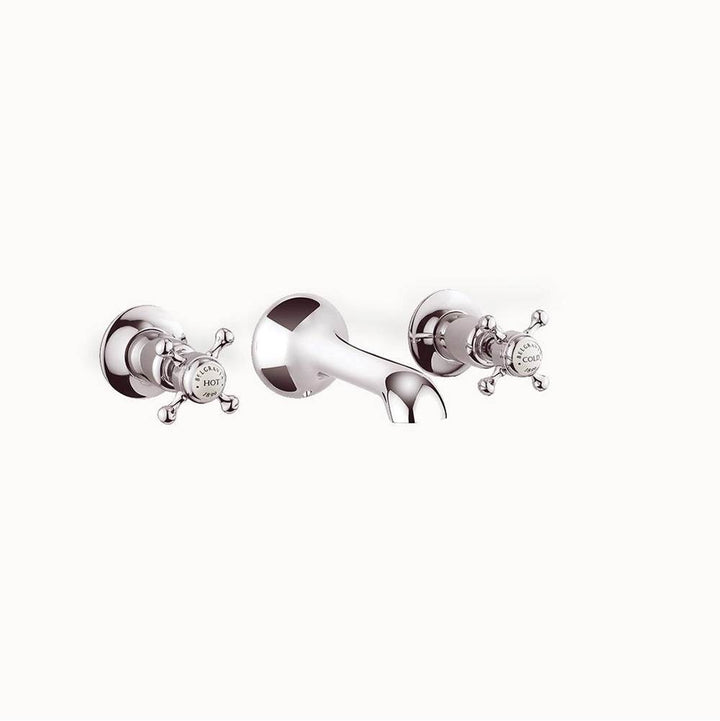 Crosswater London Belgravia Wall-mount Basin Faucet Trim with Cross Handles