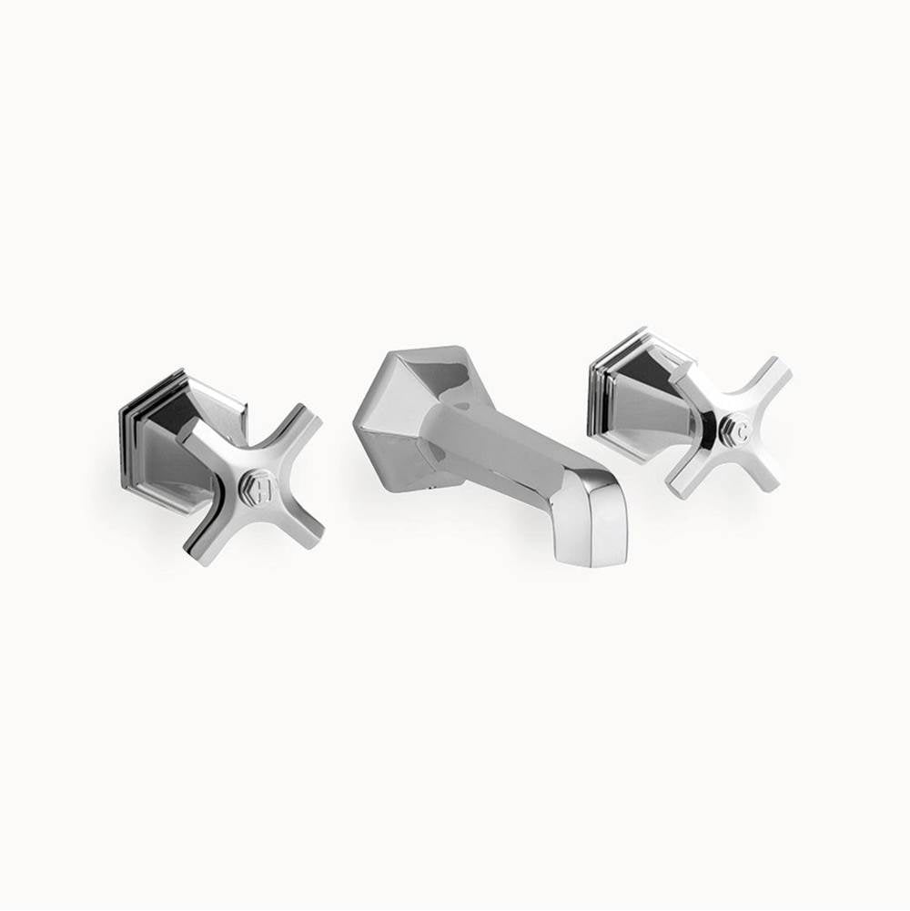 Crosswater London Waldorf Wall-mount Widespread Basin Faucet Trim with Cross Handles