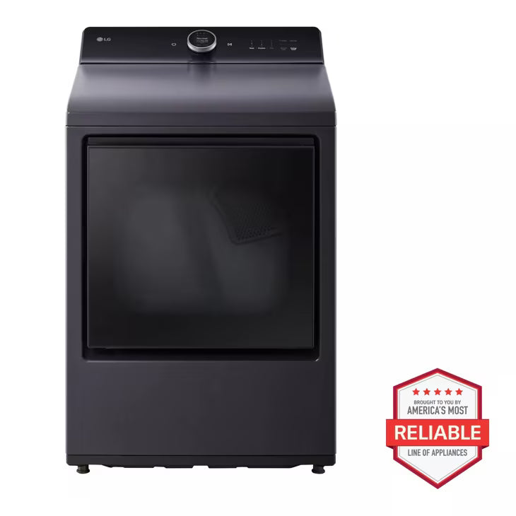 LG Appliances 7.3 cu. ft. Ultra Large Capacity Rear Control Electric Dryer with LG EasyLoad™ Door AI Sensing and TurboSteam™