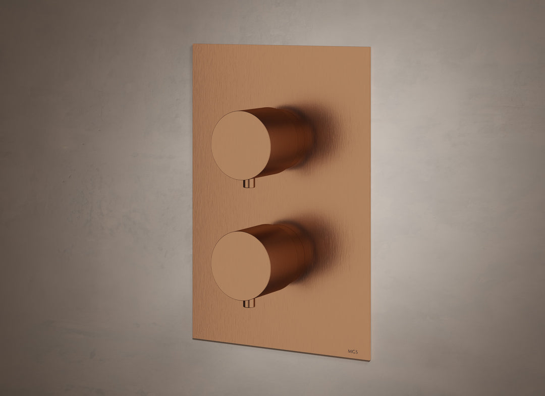 MGS Bagno Minimal Stainless Steel Thermostatic Trim with Volume Control