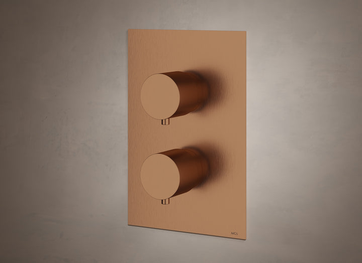 MGS Bagno Minimal Stainless Steel Thermostatic Trim with Volume Control