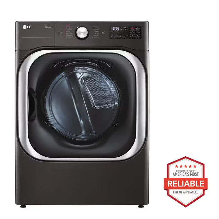 LG Appliances Mega Capacity Gas Dryer with Sensor Dry Turbo Steam 9 cu-ft