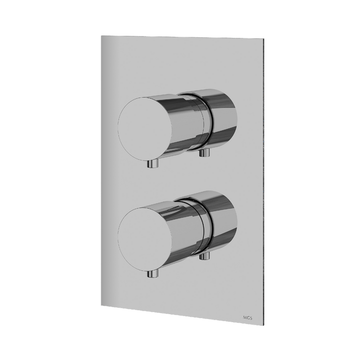 MGS Bagno Minimal Stainless Steel Thermostatic Trim with Two way Diverter and Volume Control