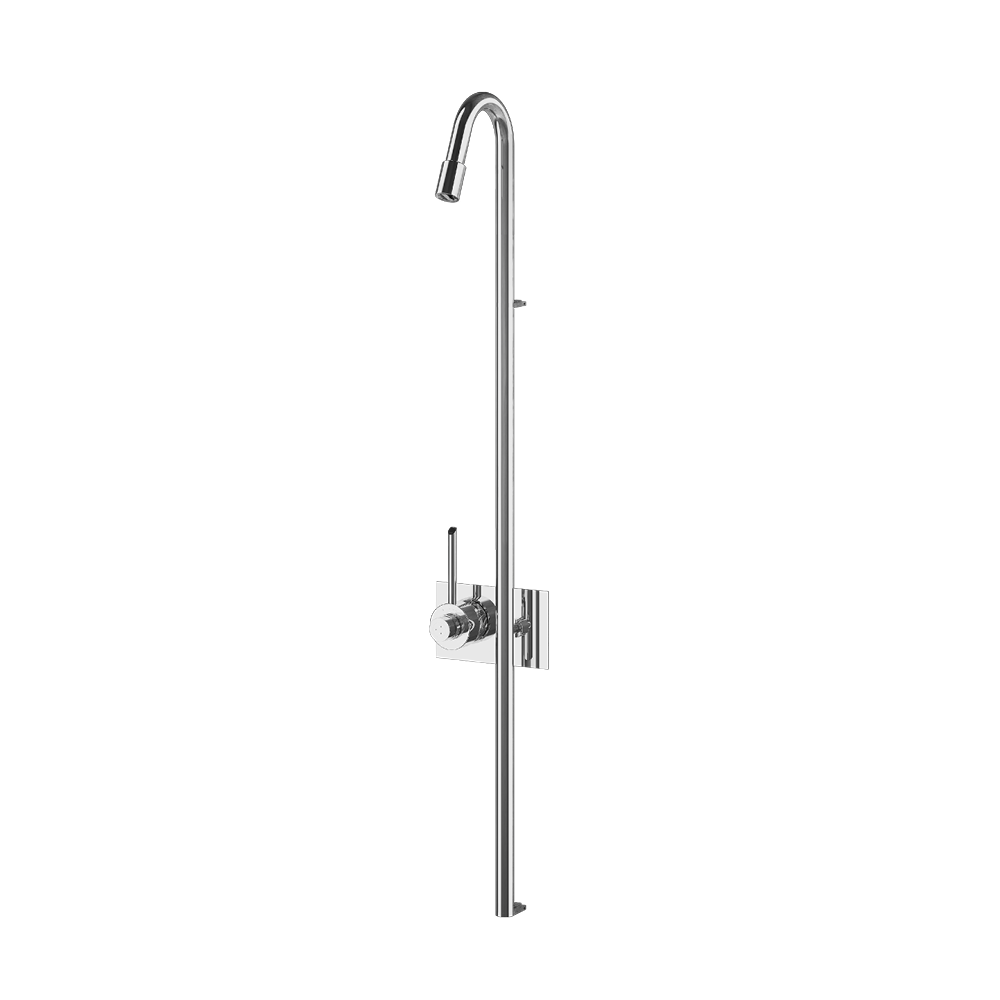 MGS Bagno Outdoor Stainless Steel Wall mount Thermostatic Shower