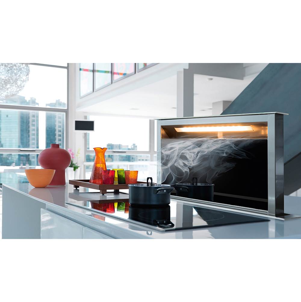 Faber Scirocco Lux Downdraft Hood Black Glass