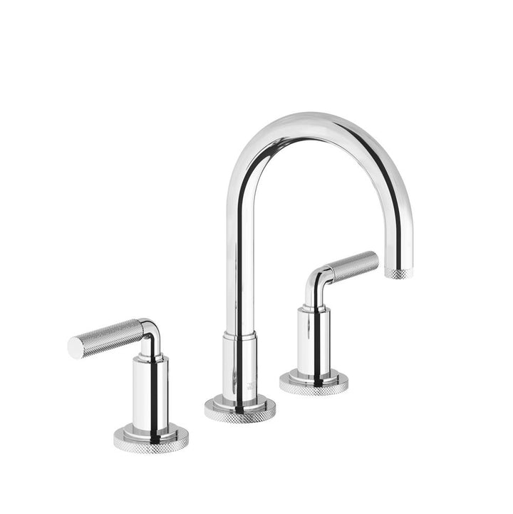 Franz Viegener Techno Chic Widespread Lavatory Faucet With Push Down Pop Up Drain Assembly