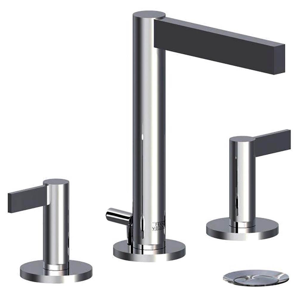 Franz Viegener Lollipop Lever Widespread Lavatory Faucet With Pop Up Drain Assembly
