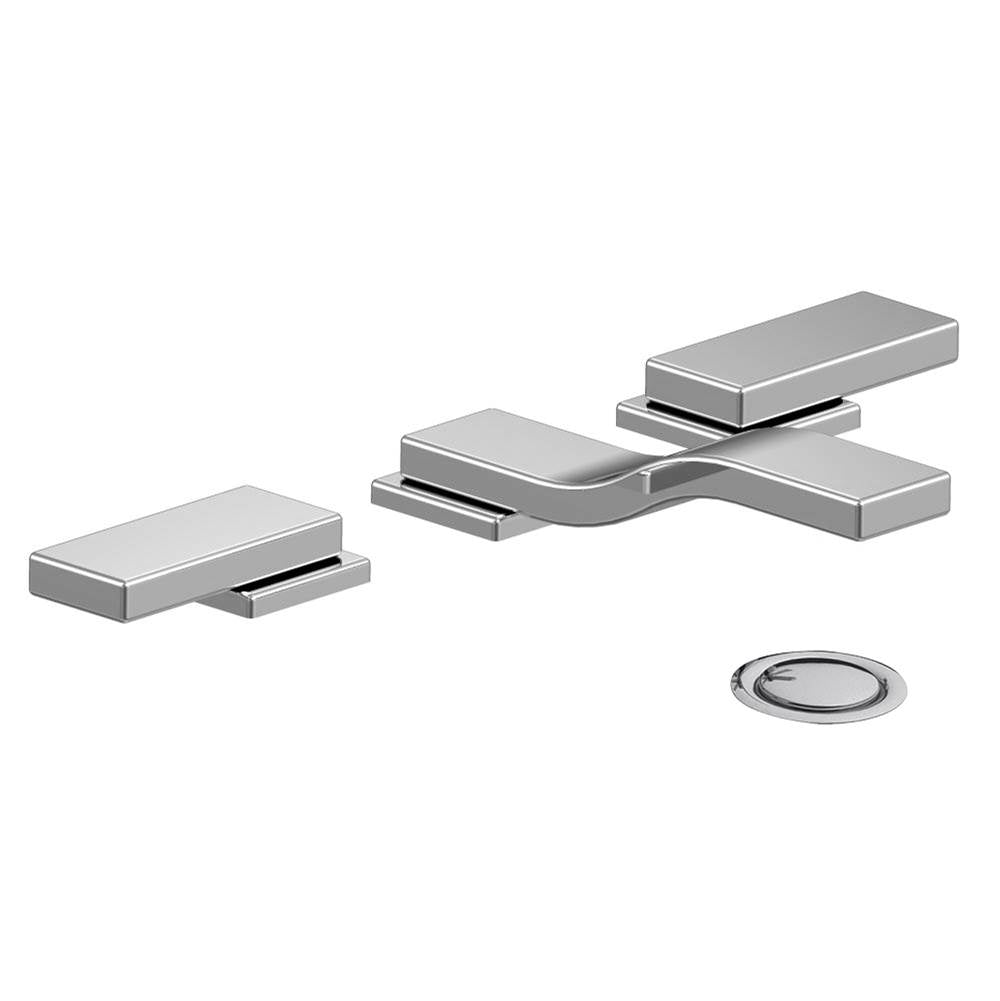 Franz Viegener Skyline Widespread Lavatory Faucet With Push Down Pop Up Drain Assembly