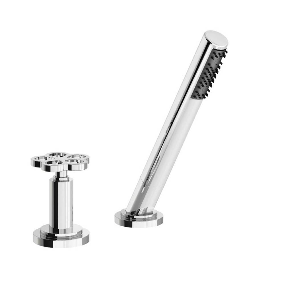 Franz Viegener Industrial Chic Deck Mounted Roman Diverter Valve And Handshower Assembly