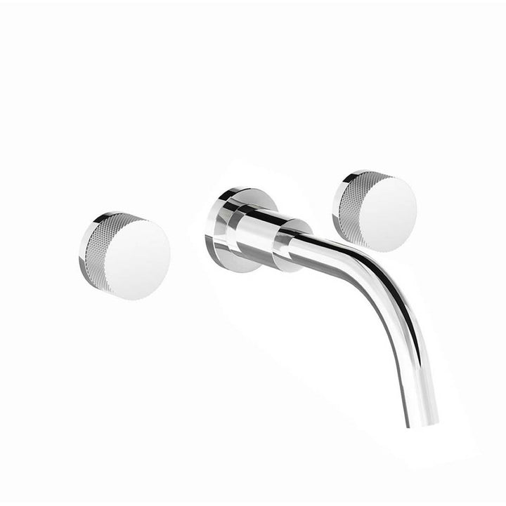 Franz Viegener Nerea Wall Mounted Lavatory Faucet Knurling Cylinder Handle