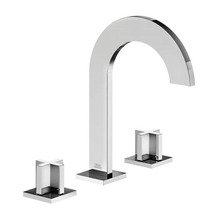Franz Viegener Edge Cross Widespread Lavatory Faucet With Push Down Pop Up Drain Assembly