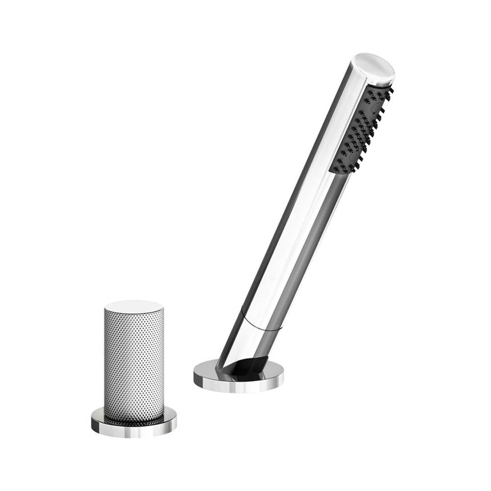 Franz Viegener Lollipop Deck Mounted Roman Diverter Valve Knurling Cylinder Handle And Handshower Assembly