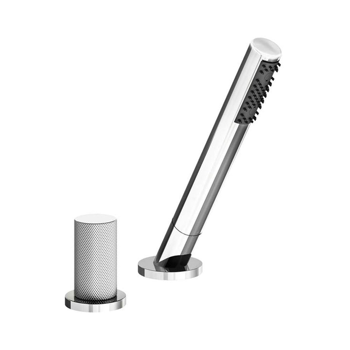 Franz Viegener Lollipop Deck Mounted Roman Diverter Valve Knurling Cylinder Handle And Handshower Assembly