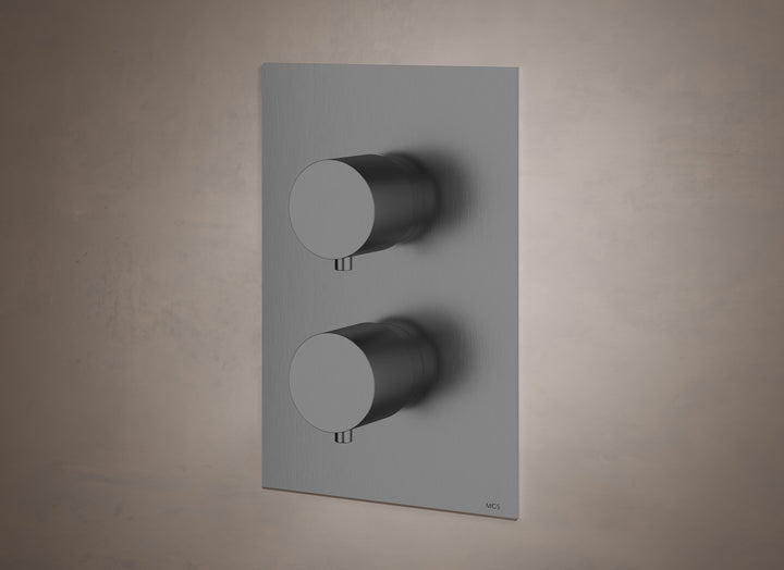 MGS Bagno Minimal Stainless Steel Thermostatic Trim with Three way Diverter and Volume Control